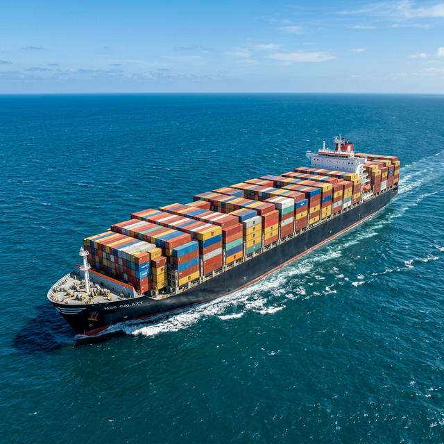 Sea freight cargo vessel